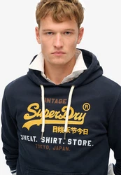 Superdry Kapuzensweatshirt VL CALI RELAXED HOOD Dunkelblau/Gelb