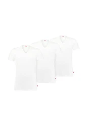 Levi's Poloshirt LEVIS MEN V-NECK 3P ECOM Weiß/Rot