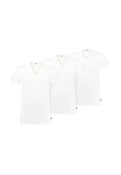 Levi's Poloshirt LEVIS MEN V-NECK 3P ECOM Weiß/Rot