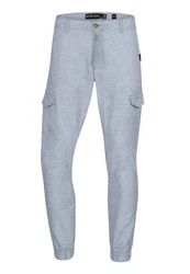 Indicode Cargo Stoffhose Booth Hellblau/Blau/Grau