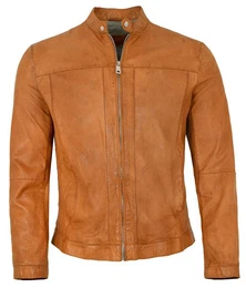 Lederjacke MSNorwick - Herren Lederjacke Lammnappa camel