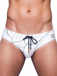 Badehose Print Swimwear Brief Marble L
