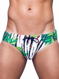 Badehose Print Swimwear Brief Siberian L