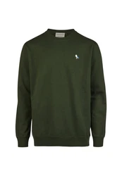 Cleptomanicx Sweatshirt Embro Gull Dunkelgrün/Grün