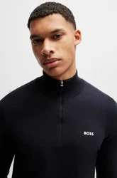 BOSS GREEN Strickpullover Ever-X_QZ mit Reißverschluss grün