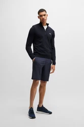 BOSS GREEN Strickpullover Ever-X_QZ mit Reißverschluss grün