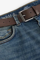 Next Straight-Jeans Straight Fit Motionflex Jeans Blau/Hellblau/Fliederfarben