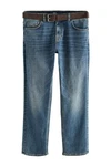 Next Straight-Jeans Straight Fit Motionflex Jeans Blau/Hellblau/Fliederfarben