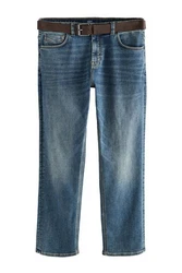 Next Straight-Jeans Straight Fit Motionflex Jeans Blau/Hellblau/Fliederfarben
