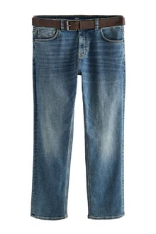 Next Straight-Jeans Straight Fit Motionflex Jeans Blau/Hellblau/Fliederfarben