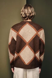 Next Rundhalspullover Relaxed Fit Braun/Beige