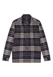 Lyle & Scott Check Flannel Overshirt Hemdjacke Blau/Hellblau/Grau
