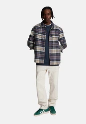 Lyle & Scott Check Flannel Overshirt Hemdjacke Blau/Hellblau/Grau