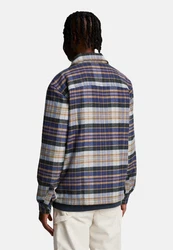 Lyle & Scott Check Flannel Overshirt Hemdjacke Blau/Hellblau/Grau