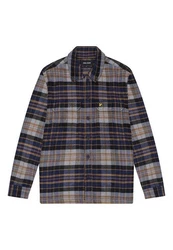 Lyle & Scott Check Flannel Overshirt Hemdjacke Blau/Hellblau/Grau