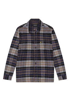 Lyle & Scott Check Flannel Overshirt Hemdjacke Blau/Hellblau/Grau