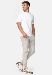 Indicode Leinenhose Blnda Grau/Khaki/Hellgrau