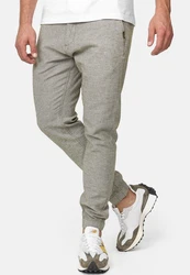Indicode Leinenhose Blnda Khaki/Grau/Hellgrau