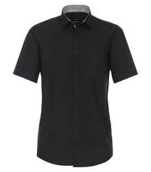VENTI Businesshemd Kurzarm (634079400) Schwarz/Dunkelgrau/Grau