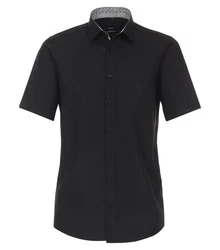 VENTI Businesshemd Kurzarm (634079400) Schwarz/Dunkelgrau/Grau