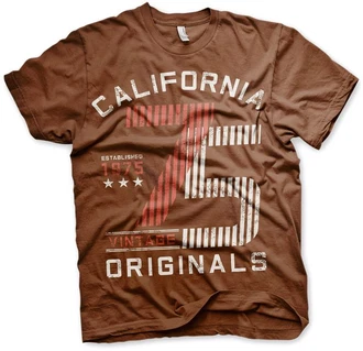Hybris T-Shirt California Originals 75 Braun/Dunkelbraun/Gold/Rot/Khaki