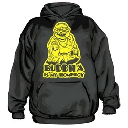 Hybris Hoodie Buddha Is My Homeboy Schwarz/Dunkelgrün/Braun/Grau/Rot/Gelb/Dunkelgrau