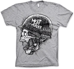 Hybris T-Shirt Meat Is Murder Braun/Creme/Dunkelgrau
