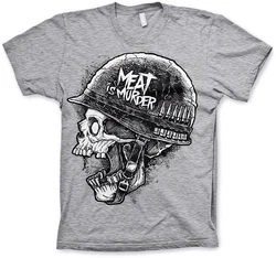 Hybris T-Shirt Meat Is Murder Braun/Creme/Dunkelgrau