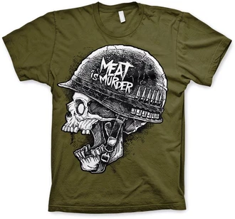 Hybris T-Shirt Meat Is Murder Dunkelgrün/Braun/Khaki Hybris T-Shirt Meat Is Murder Dunkelgrün/Braun/Khaki