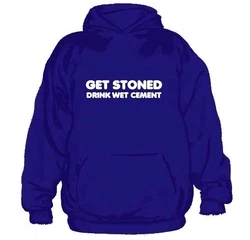Hybris Hoodie Get Stoned Drink Wet Cement Blau/Lila/Dunkelblau/Rot