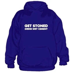 Hybris Hoodie Get Stoned Drink Wet Cement Blau/Lila/Dunkelblau/Rot
