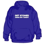 Hybris Hoodie Get Stoned Drink Wet Cement Blau