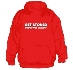 Hybris Hoodie Get Stoned Drink Wet Cement Rot/Dunkelrot