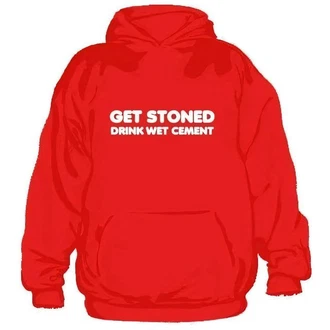 Hybris Hoodie Get Stoned Drink Wet Cement Rot/Dunkelrot