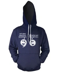 Hybris Hoodie Let's Slow Down For A Second Dunkelblau/Blau/Schwarz/Lila