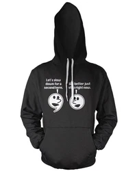 Hybris Hoodie Let's Slow Down For A Second Schwarz/Dunkelgrau