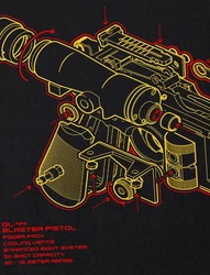style3 T-Shirt Han shot first Blaster solo greedo star krieg wars der sterne Dunkelgrau/Rot/Lila/Gelb/Schwarz