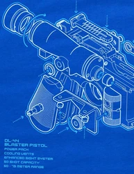 style3 T-Shirt Han shot first Blaster solo greedo star krieg wars der sterne Hellblau/Blau