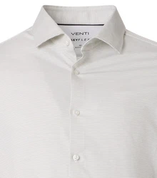 VENTI Langarmhemd Businesshemd (144226500) Weiß/Grau/Khaki/Creme