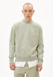 Armedangels Sweatshirt EMAAL CREWNECK GMT DYE Khaki/Hellgrün/Grün/Beige