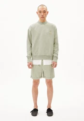 Armedangels Sweatshirt EMAAL CREWNECK GMT DYE Khaki/Hellgrün/Grün/Beige
