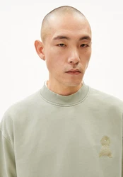 Armedangels Sweatshirt EMAAL CREWNECK GMT DYE Khaki/Hellgrün/Grün/Beige