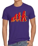 style3 T-Shirt Evolution The Big Bang Theory Sheldon Cooper Bazinga Darwin Roboter Lila