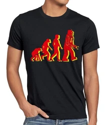 style3 T-Shirt Evolution The Big Bang Theory Sheldon Cooper Bazinga Darwin Roboter Rot/Gold