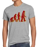 style3 T-Shirt Evolution The Big Bang Theory Sheldon Cooper Bazinga Darwin Roboter Grau/Grün/Beige/Hellgrau/Rot/Lila