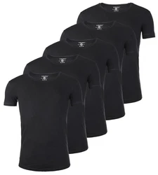 Young & Rich T-Shirt Herren Uni Basic 1702 Schwarz/Grau/Dunkelblau
