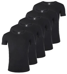 Young & Rich T-Shirt Herren Uni Basic 1702 Schwarz/Grau/Dunkelblau