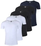 Young & Rich T-Shirt Herren Uni Basic 1702 Blau/Dunkelblau