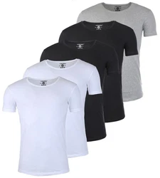 Young & Rich T-Shirt Herren Uni Basic 1702 Schwarz/Grau/Hellgrau/Weiß/Dunkelgrau/Dunkelblau