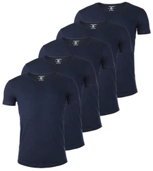 Young & Rich T-Shirt Herren Uni Basic 1702 Dunkelblau/Blau